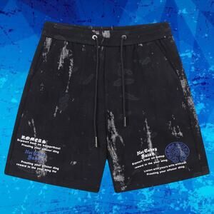 Chrome Hearts Black Athletic Shorts with Artistic Design